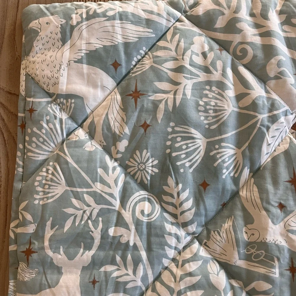 Pottery barn teen Harry Potter magical damask Quilted Euro pillow cover 26 x 26”